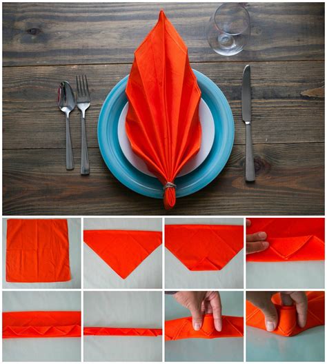 how to fold a paper napkin with silverware 7