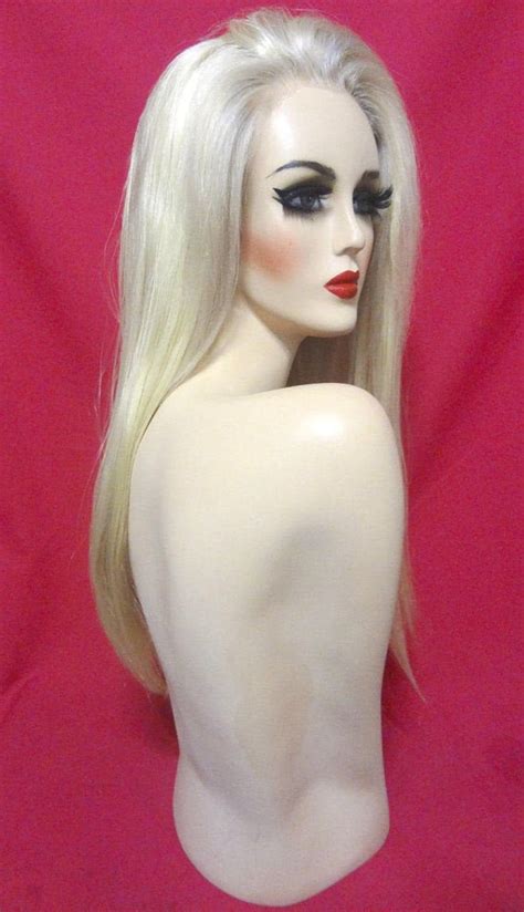 LONG STRAIGHT WIG Lace Front Drag Queen Wig Platinum Blonde Etsy