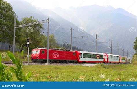 Glacier Express Train, Switzerland Stock Image - Image: 24821031