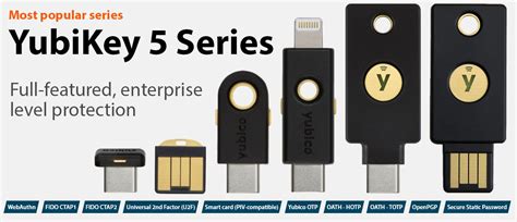 Yubico YubiKey 5 NFC FIDO2 / PIV Multi-Protocol Hardware Security Key — TAA-USA (50PK-AGENCY) (YK5-NFC-TAA-USA-50PK-AGENCY)
