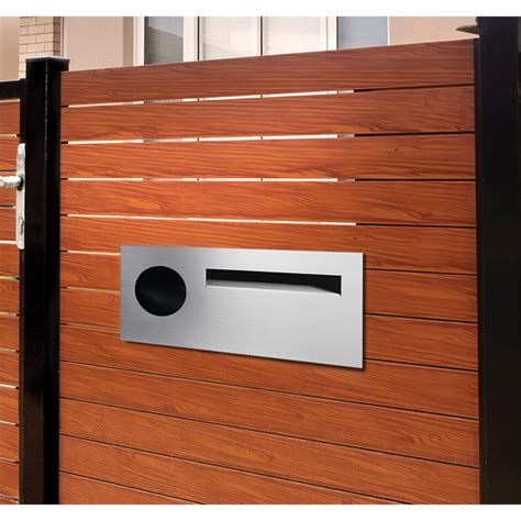 Sandleford Stainless Steel Fence Mounted Lombard Letterbox