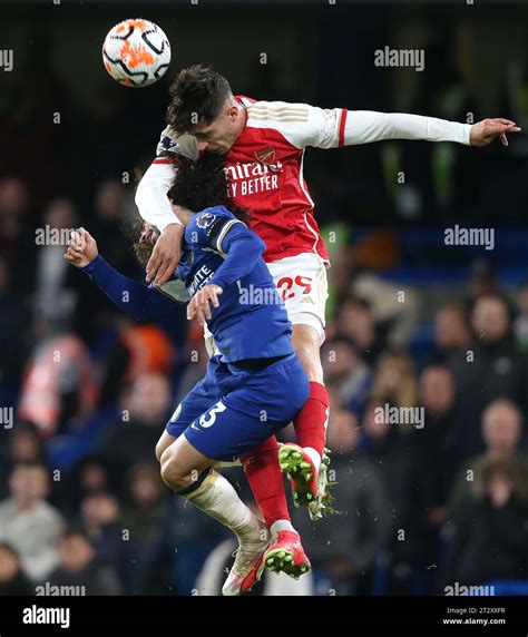 Kai Havertz Of Arsenal Battles Marc Cucurella Of Chelsea Chelsea V