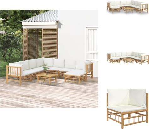 Vidaxl Loungeset Loungesets Tuinset Bamboe Loungeset Delige