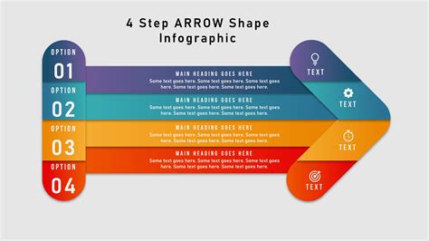 51powerpoint 4 Step Arrow Shape Infographic Powerup With Powerpoint