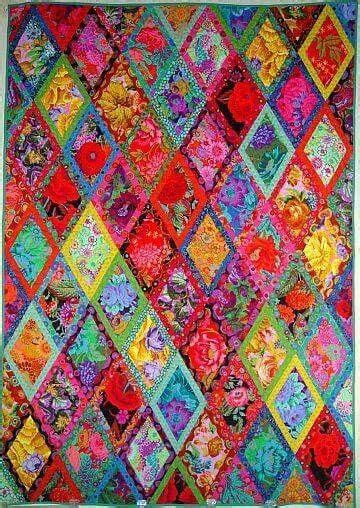 Kaffe Fassett Bordered Diamonds Kit Pattern In Simple Shapes Spectacular Quilts Kaffe