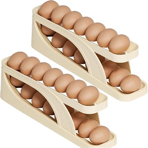 Amazon New Automatic Roll Down Double Layer Egg Dispenser