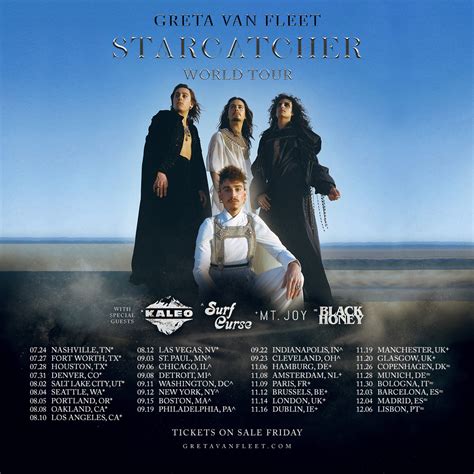 Greta Van Fleet Tour Dates 2025 Austin Shelagh