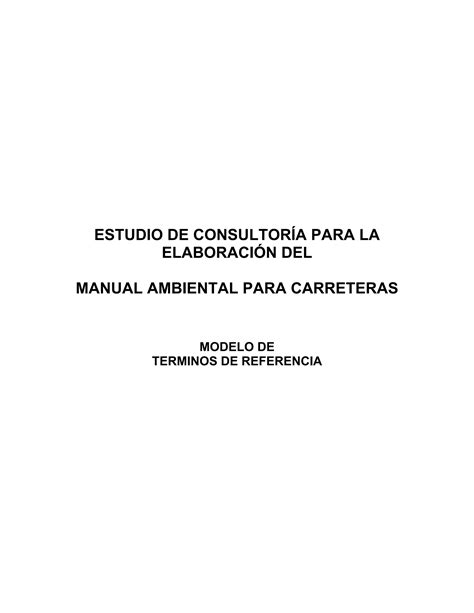 Manual Ambiental Para Carretera Pdf