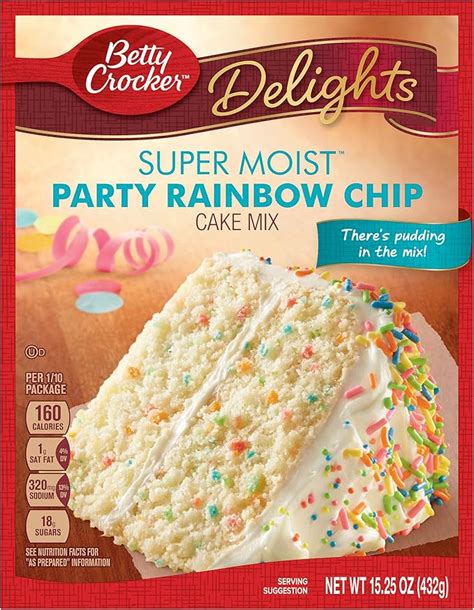 Betty Crocker Rainbow Cake Mix 432g Pack Of 1 Uk Grocery