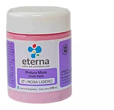 Pinturas Chalk Paint 100ml Eterna En La Plata Color Del Óleo 37 Rosa