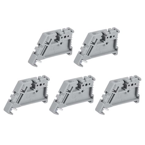 Meccanixity Din Rail Mount Terminal Blocks End Stopper Screw Type Clamp