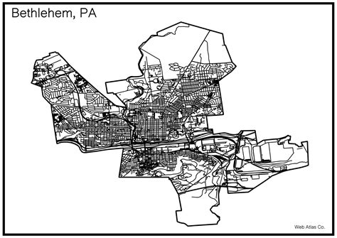Map of Bethlehem, Pennsylvania : r/Pennsylvania