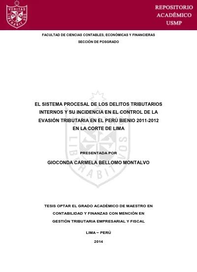 El Sistema Procesal De Los Delitos Tributarios Internos Y Su Incidencia