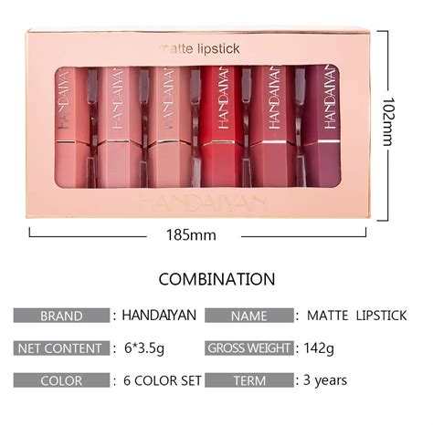 CCbeauty Matte Lipstick Set Colors Velvet Smooth Nude Lip Stick Waterproof Long Lasting
