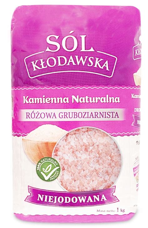 SÓL KŁODAWSKA RÓŻOWA NIEJODOWANA Gruba 1kg 13843854494 Allegro pl