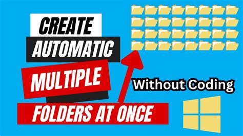 Create Multiple Folder And Sub Folders Automatically At Once In Windows