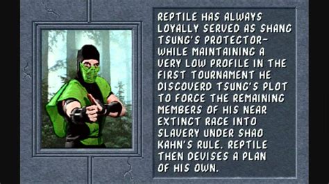 Mortal Kombat 2 Reptile Biography And Ending HD YouTube