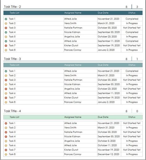 Goals Excel Template