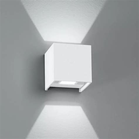 Applique LED Biemissione Da Esterno 12x12 Cm Luce Fredda In Alluminio