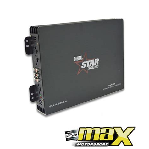 Star Sound Raptor Series Amplifier 5000w 4 Channel Max Motorsport