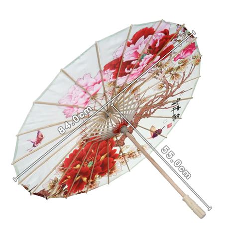 Chinese Silk Cloth Umbrella Classical Style Decorative Umbrella Oil