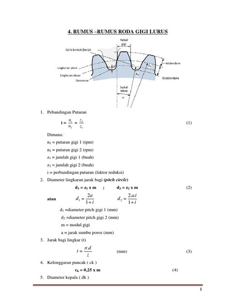 Rumus Dan Contoh Soal Roda Gigi 1