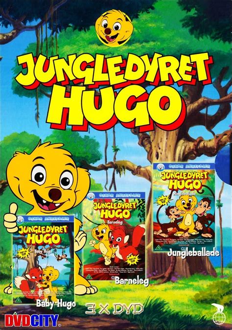 Jungledyret Hugo 3 Dvd Box - Baby Hugo / Barneleg / Jungleballade ...