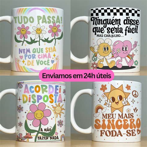 Caneca Porcelana Personalizada X Cara Frases Engra Adas