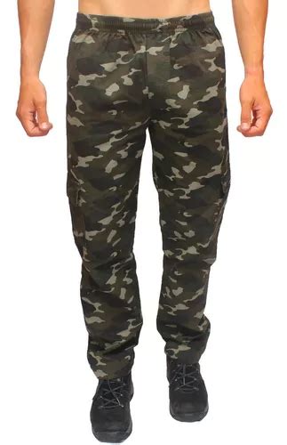 Cal A Masculina Brim Camuflada Sarja Cargo Bolsos Cord O Mercadolivre