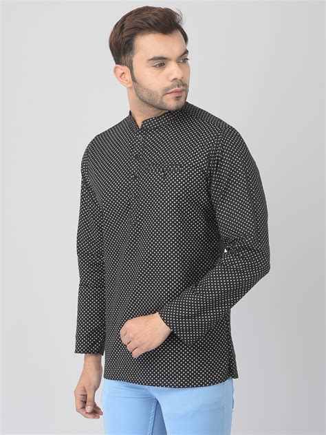 Deyann Cotton Printed Short Kurta For Men Deyann