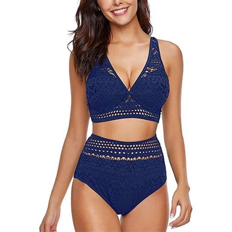 Maillot de Bain Femme Une Pièce Bikini Dentelle Set Push Up Elegant et Chic Tulle Maillots De