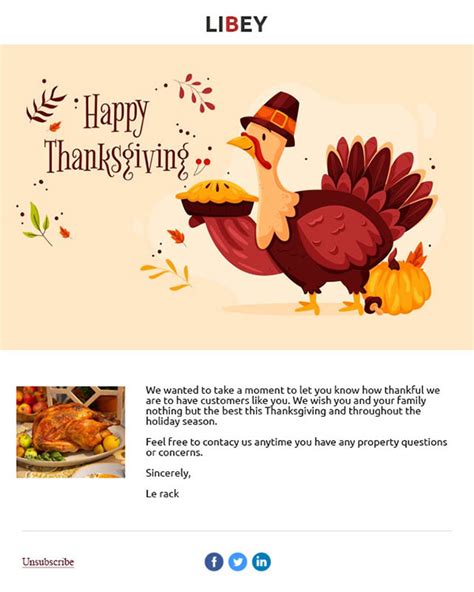 Happy Thanksgiving Email Template