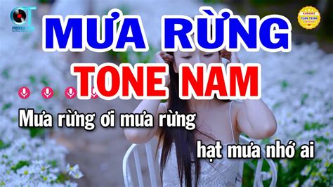 Karaoke Mưa Rừng Tone Nam Dm Nhạc Sống Beat Hay 2023 Karaoke