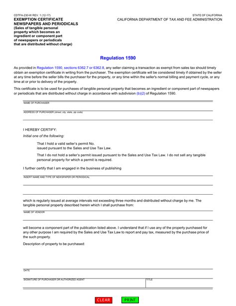 Form Cdtfa 230 W Fill Out Sign Online And Download Fillable Pdf