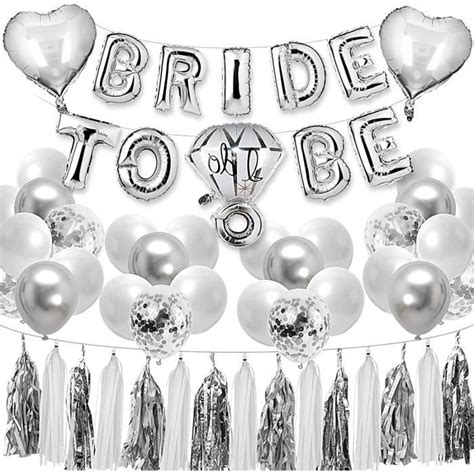 D Coration Evjf Argent Kit Ballon Bride To Be D Coration Enterrement