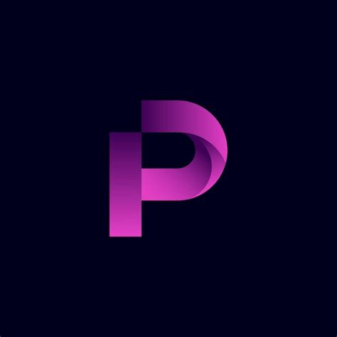 P Lettermark Icon Logo Design Premium Vektor