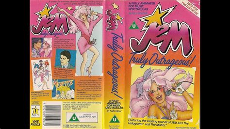 Original VHS Opening Jem Truly Outrageous UK Retail Tape YouTube