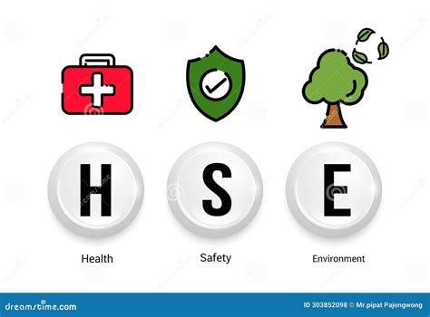 Hse Concept Health Safety Environment Acronym Vector Icon Design Stock Illustration