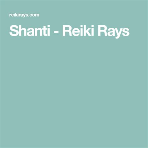 Shanti Reiki Shanti Om Symbol