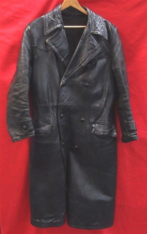 Ww2 German Gestapo Officers Full Length Leather Coat