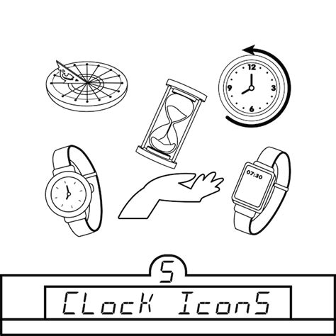 Premium Vector Set Of Different Clock Icons Vector Illustration