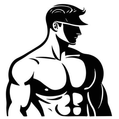 Muscular Man Silhouette Vector Art, Icons, and Graphics for Free Download