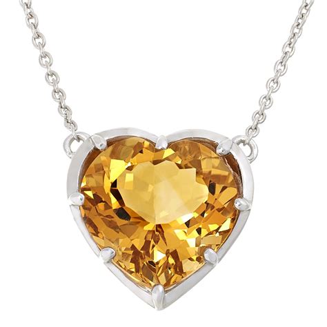 Colleen Lopez Sterling Silver Heart-Cut Gemstone Necklace - 22335058 | HSN