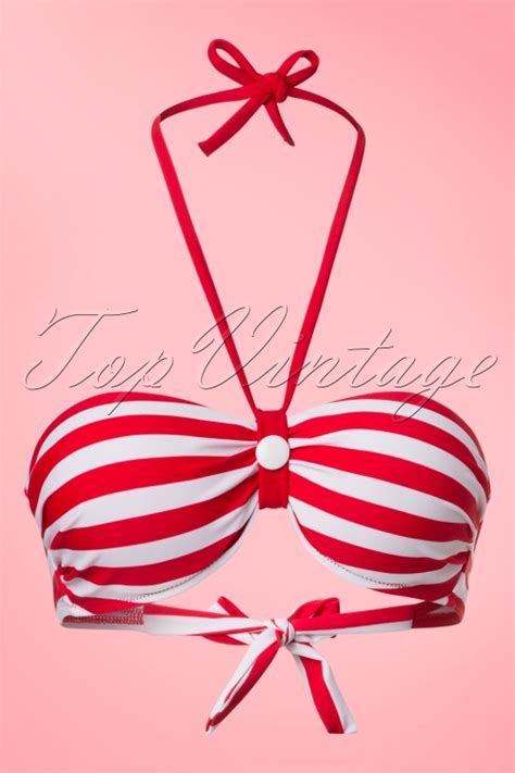 Belsira Joana Stripes Halter Bikini Ann Es En Rouge Blanc Et Bleu