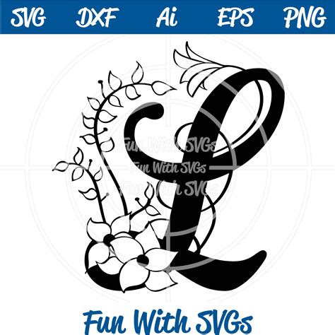 Letter L Monogram Samantha Font SVG ~ Fun With SVGs