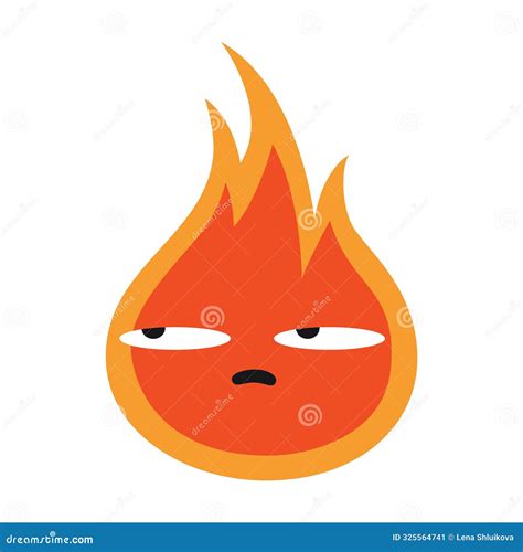 Funny Fire Flame Cartoon Character Vector Illustration | CartoonDealer.com #41585738