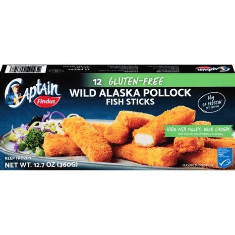 Captain Findus Gluten Free Wild Alaska Pollock Fish Sticks 12 Ct Box ...