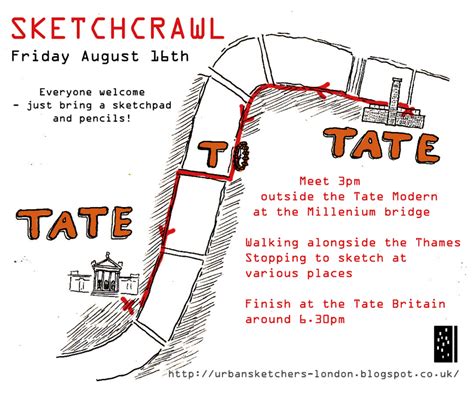 Urban Sketchers London: Tate to Tate Sketchcrawl - August 16th