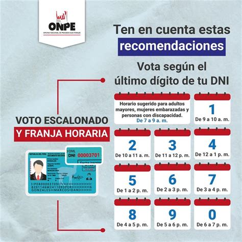 Onpe Convocatoria 2021 Elecciones Nuevo Horario Del Voto Escalonado Sugerido Por La Onpe La