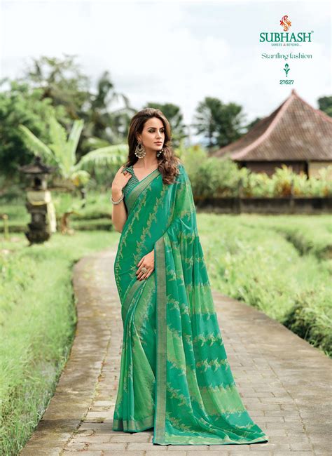 Subhash Sarees Sarbani Vol 4 Chiffon With Foil Printed Fancy Saree